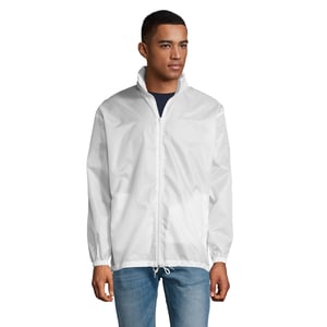 SOLS Unisex windjack met shift voor volwassenen (Wit)