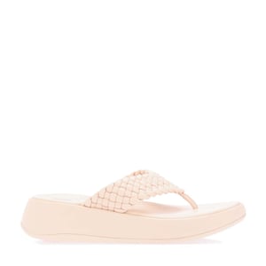 Women's Fit Flop F-Mode Leather Flatform Toe-Post Sandals in Rose