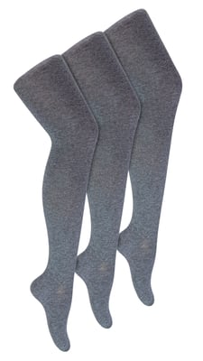 Heat Holders - 3 paar ondoorzichtige schoolleggings voor meisjes - Grijs
