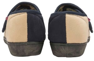 Dunlop - Damtofflor med bred passform för äldre kvinnor, justerbara, med kardborreband, i memory foam