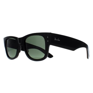 Ray-Ban Vierkant Unisex Gepolijst Zwart Groen RB0840S Mega Wayfarer