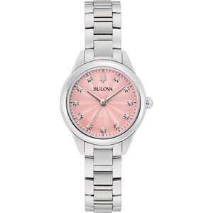 Bulova Sutton Dames Zilveren Horloge 96P249