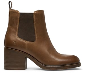 Windsor Smith Dames Tan Classic Leren Platform Enkel Chelsea Laarzen - Varsity
