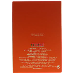 Clinique Happy For Men Cologne Spray Eau de Toilette 100ml Pour Homme