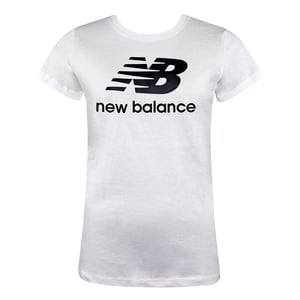 New Balance Kortärmad vit Crew Neck Womens Essentials T-Shirt WT91546 WK