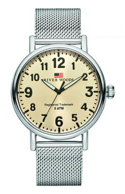 River Woods Sacramento herenhorloge Zilverkleurig RW420018