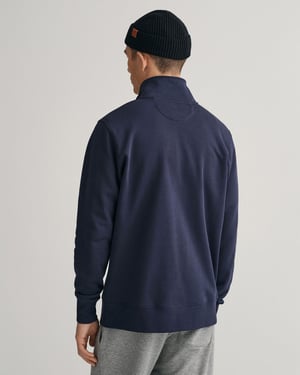 GANT Mens Regular Fit Shield Logo Half Zip Sweatshirt