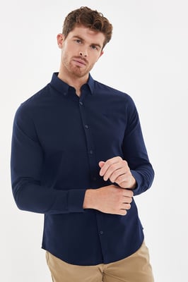 Blue 2-Pack Oxford Cotton Long Sleeve Shirts