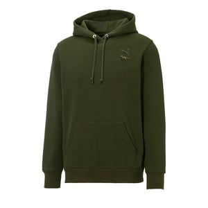 Puma x Maison Kitsune Långärmad Mörkgrön Pullover Herr Hoodie 532325 94