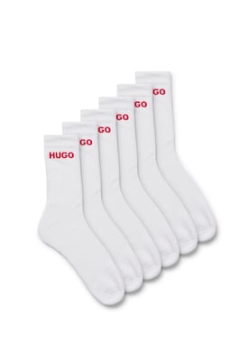 HUGO 6 Pack Men's Rib Logo Sock