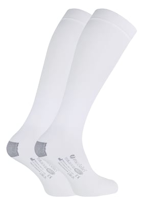 Medalin Saphena - 2-pack Anti Embolism-strumpor under knäet | Unisex graderade kompressionsstrumpor - Vit