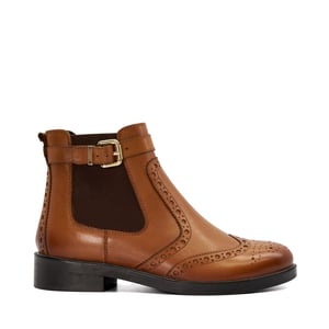 Dune Ladies Question - Brogue Detail Leather Chelsea Boots