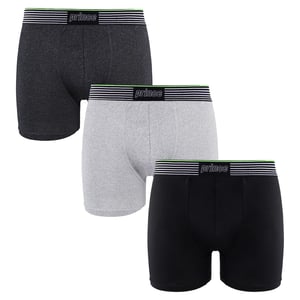 Prince Performance Range 3 Pack Zwart Grijze Heren Boxers MUXPR061