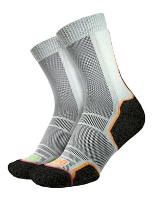 1000 Mile - 2 Pack Mens Trek Repreve Single Layer Hiking Socks - Black / Neon