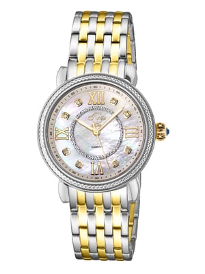 GV2 Womens Marsala 9864B Swiss Quartz Diamond Two-Tone Stainless Steel Watch