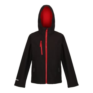 Regatta Kinder/Kids Ablaze 3 Layer Soft Shell Jas (Zwart/Klassiek Rood)