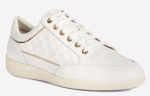 Geox D MYRIA Imitatieleer Dames Witte Sneakers