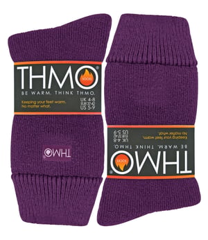 THMO - Ladies Cosy Thermal Slipper Bed Socks with Non Slip Grippers