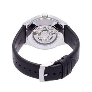 Emporio Armani AR60003 Automatisch zwart lederen herenhorloge
