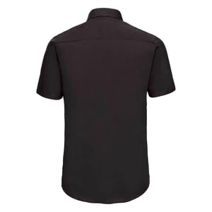 Russell Collectie Heren Korte Mouw Easy Care Gevoelig Overhemd (Zwart)