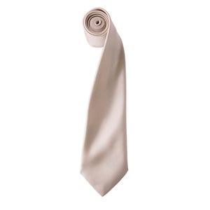 Premier Mens Plain Satin Tie (Narrow Blade) (Natural)