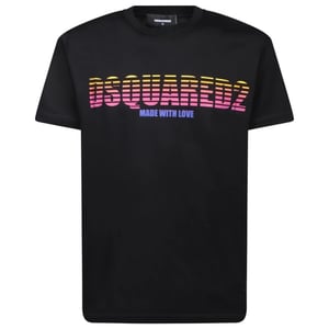 Dsquared2 Cool Fit Made With Love Logo Black T-Shirt