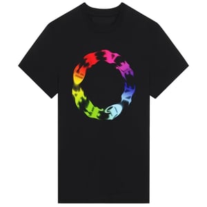 Oversized zwart T-shirt met cirkellogo van Givenchy