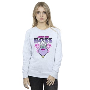 Disney Womens/Ladies The Little Mermaid Ursula Mum Is The Boss Sweatshirt (Sports Grey)