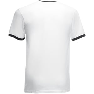 Fruit Of The Loom Heren Ringer T-shirt met korte mouwen (Wit/Zwart)