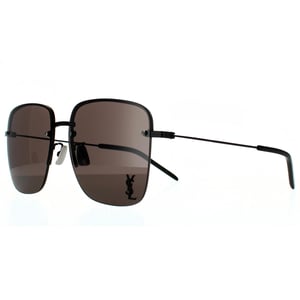 Saint Laurent Square Womens Black  Grey Sunglasses