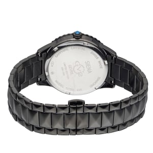 GV2 Siena Women's Swiss Quartz Diamond Black Dial Stainless Steel Watch