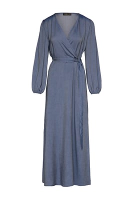 Faux Wrap Maxi Dress met zijsplitten