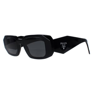 Prada Rectangle Womens Black Dark Grey PR17WS