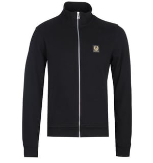 Belstaff Patch Logo Full Zip Sweatshirt - Black