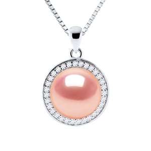 SUN zoetwater parel 9-10 mm Roze 925
