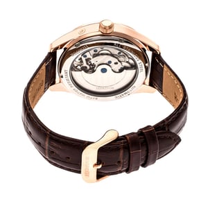 Heritor automatisch Sebastian semi-skelet lederen band horloge