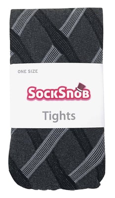 Sock Snob - Färgade 80 denier ogenomskinliga mode-strumpbyxor för damer - Cable