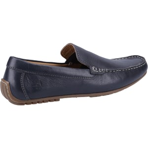 Hush Puppies Ralph Leather Marinblå båtskor för män