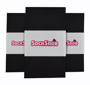 Sock Snob - Womens Vintage Seamed Tights | 3 Pair Multipack | 40 Denier Knee High Ultra Sheen Tights with Line Up the Back - Black / Black