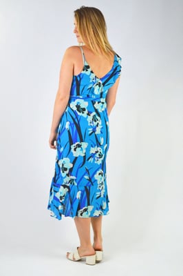 Blue Floral Strappy Dress
