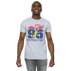 Disney Heren Cars Piston Cup 95 T-Shirt (Sportgrijs)
