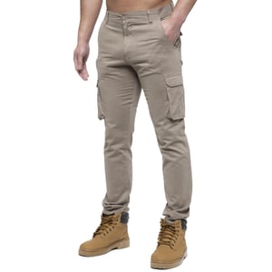 Enzo | Heren Cargo Broek - Beige
