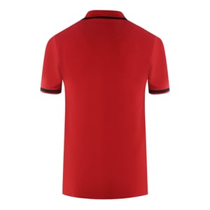 Aquascutum AQ 1851 Embroidered Tipped Red Polo Shirt