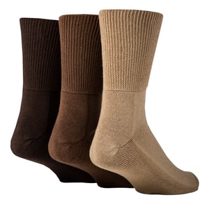 Extra Wide Bamboo Socks for Diabetics by IOMI | 3 Pack | 4 Colours