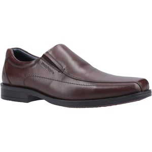 Hush Puppies Brody Leren Heren Chocoladebruine Instapschoenen