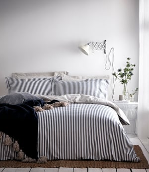 Hebden Duvet Set Navy/Grey