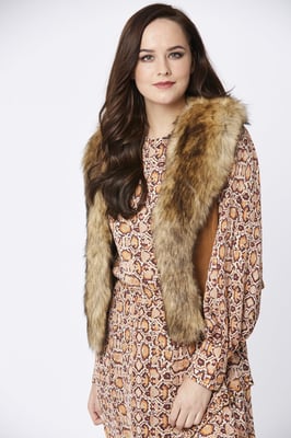 Luxury Faux Fur Suede Gilet