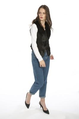Luxury Faux Fur Suede Gilet