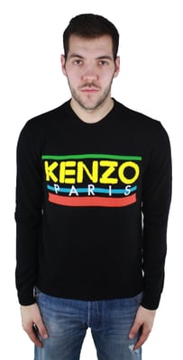 Kenzo Svart Crew Neck Jumper