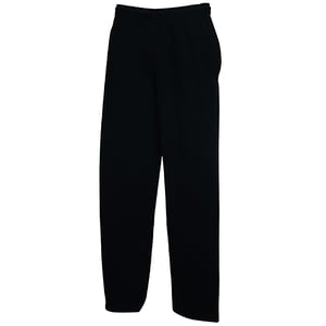 Fruit Of The Loom Heren Open Zoom Trainingsbroek / Joggingbroek (Zwart)